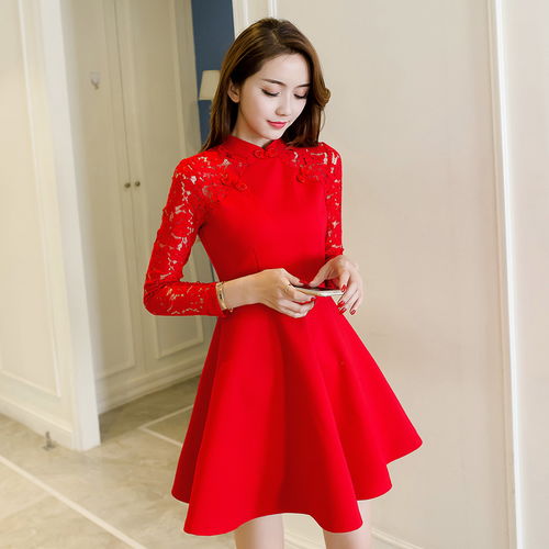 新娘服裝大紅色連衣裙夏季女結(jié)婚敬酒服中長款收腰年會(huì)成人禮裙子