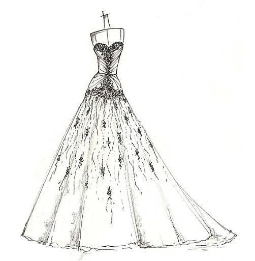 婚紗手稿-婚紗禮服設(shè)計-服裝設(shè)計